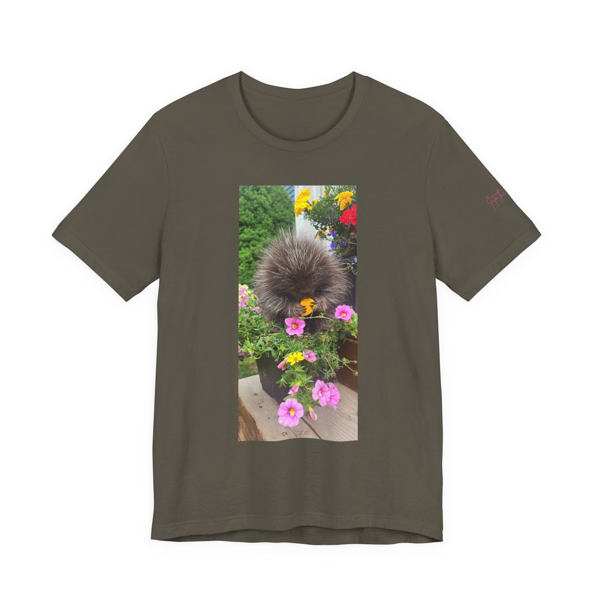 Porcupine with Flowers T-Shirt |