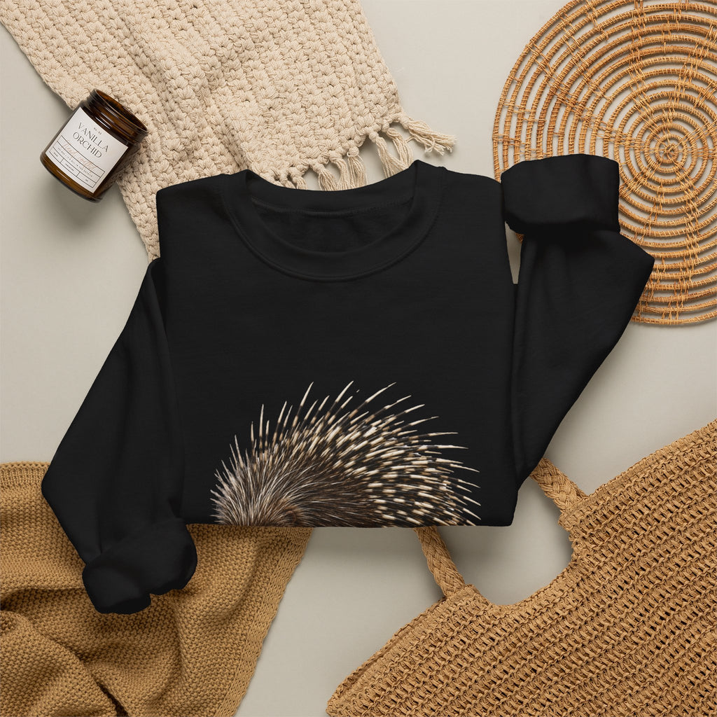 Porcupine Illustration Crewneck Sweatshirt
