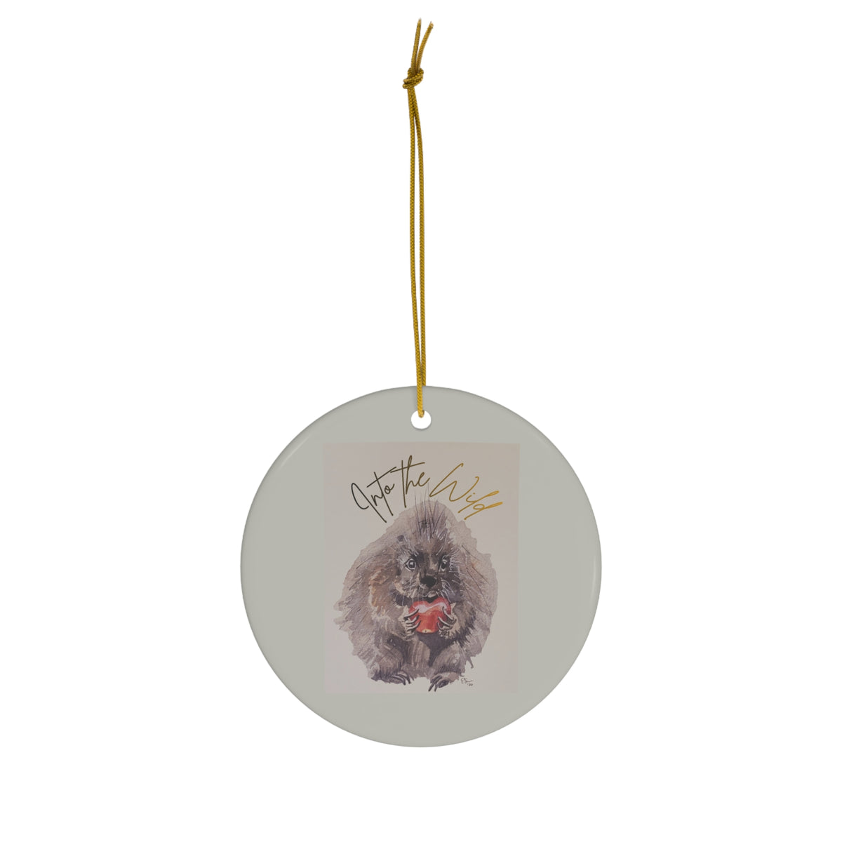 Into the Wild Porcupine Holiday Tree Decoration
