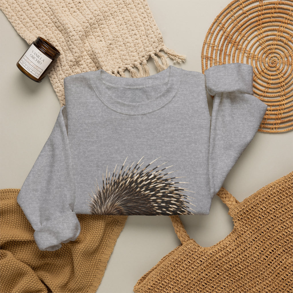Porcupine Illustration Crewneck Sweatshirt